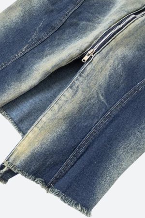 Stylish Work Outfits, Outfit Summer Ideas Open Front Zip-Up Denim Top