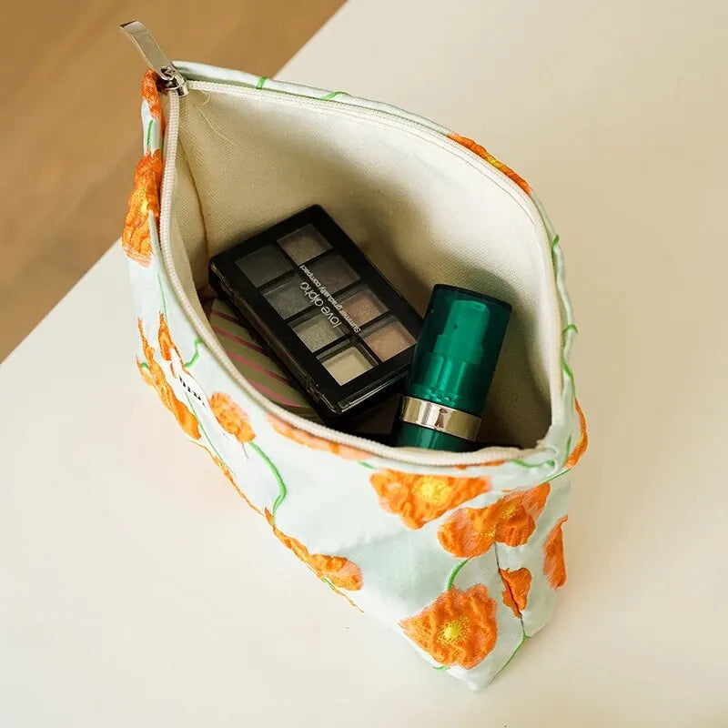 Stylish Work Outfits, Outfit Summer Ideas Orange Flowers Makeup Bag Stylish Work Outfits, Outfit Summer Ideas Orange Flowers Makeup Bag