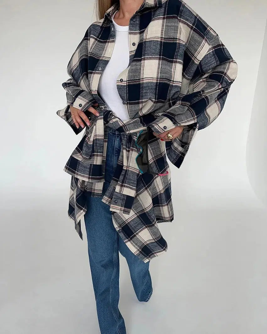 Stylish Work Outfits, Outfit Summer Ideas Oversize Plaid Shirt Stylish Work Outfits, Outfit Summer Ideas Oversize Plaid Shirt