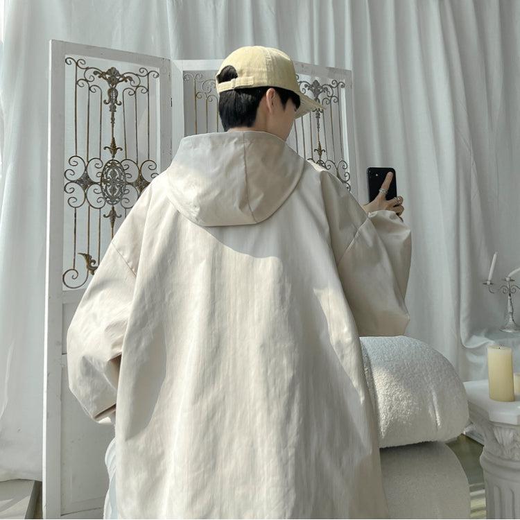 Stylish Work Outfits, Outfit Summer Ideas Oversized Windbreaker Hooded Jacket Stylish Work Outfits, Outfit Summer Ideas Oversized Windbreaker Hooded Jacket