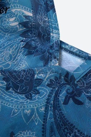 Stylish Work Outfits, Outfit Summer Ideas Paisley Mesh Crop Top