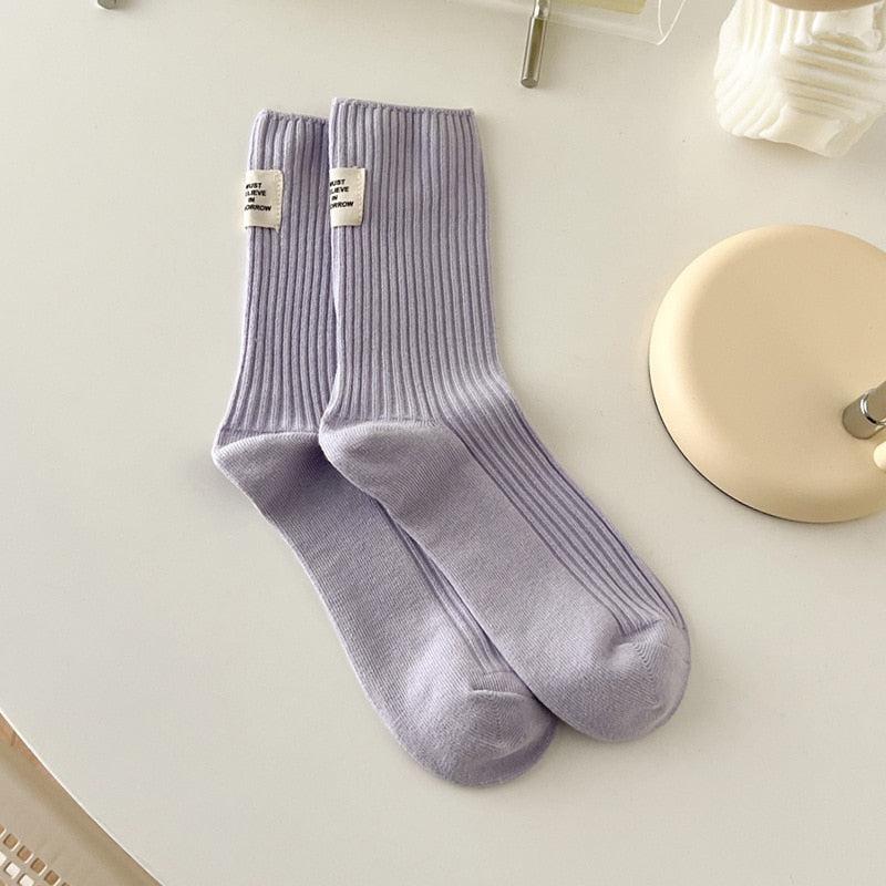 Stylish Work Outfits, Outfit Summer Ideas Pastel Colors Mid Cut Socks