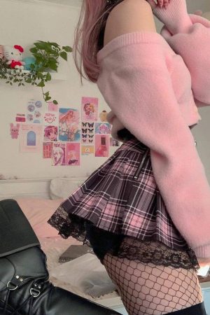 Stylish Work Outfits, Outfit Summer Ideas Pastel Goth Pleated Mini Skirt