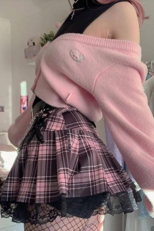 Stylish Work Outfits, Outfit Summer Ideas Pastel Goth Pleated Mini Skirt