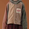 Stylish Work Outfits, Outfit Summer Ideas Patchwork Fluffy Hoodie Jacket
