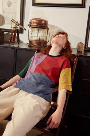 Stylish Work Outfits, Outfit Summer Ideas Patchwork Pop Tee