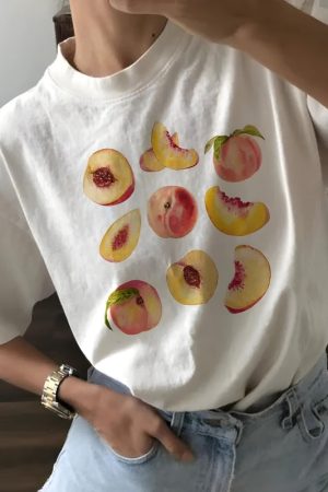 Stylish Work Outfits, Outfit Summer Ideas Peaches Tee