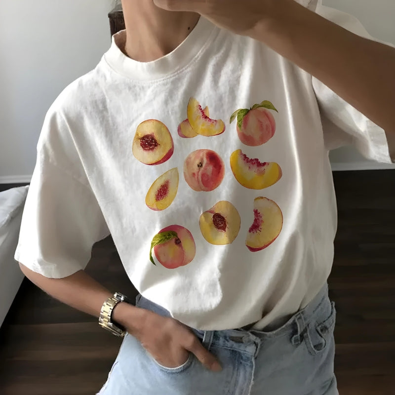 Stylish Work Outfits, Outfit Summer Ideas Peaches Tee