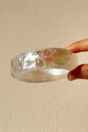 Stylish Work Outfits, Outfit Summer Ideas Pearl Chunky Resin Bracelet