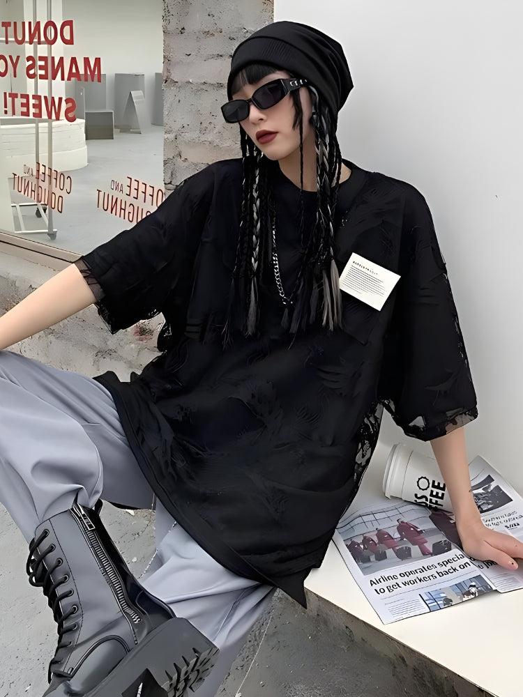 Stylish Work Outfits, Outfit Summer Ideas Pegasus Embroidered Sheer Top Stylish Work Outfits, Outfit Summer Ideas Pegasus Embroidered Sheer Top