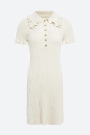 Stylish Work Outfits, Outfit Summer Ideas Peter Pan Collar Mini Dress