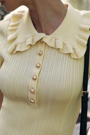 Stylish Work Outfits, Outfit Summer Ideas Peter Pan Collar Mini Dress