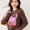 Stylish Work Outfits, Outfit Summer Ideas Pink Cat Sweater