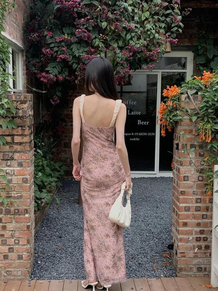 Stylish Work Outfits, Outfit Summer Ideas Pink Maxi Dress