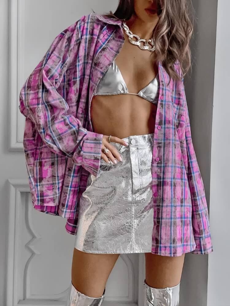 Stylish Work Outfits, Outfit Summer Ideas Pink Plaid Shirt Stylish Work Outfits, Outfit Summer Ideas Pink Plaid Shirt