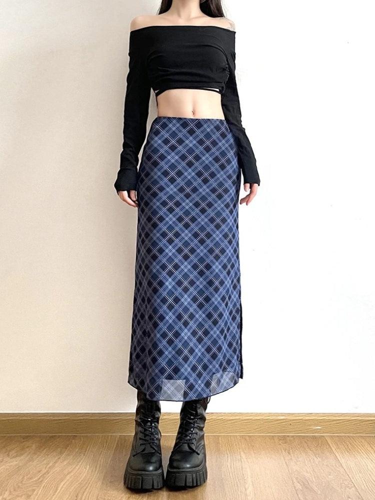 Stylish Work Outfits, Outfit Summer Ideas Plaid Midi Skirt Stylish Work Outfits, Outfit Summer Ideas Plaid Midi Skirt