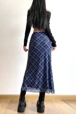 Stylish Work Outfits, Outfit Summer Ideas Plaid Midi Skirt