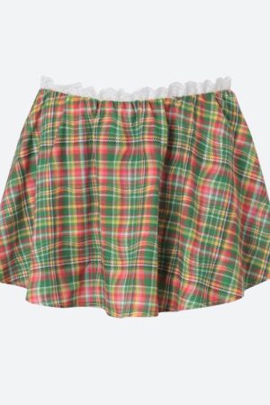 Stylish Work Outfits, Outfit Summer Ideas Plaid Mini Skort