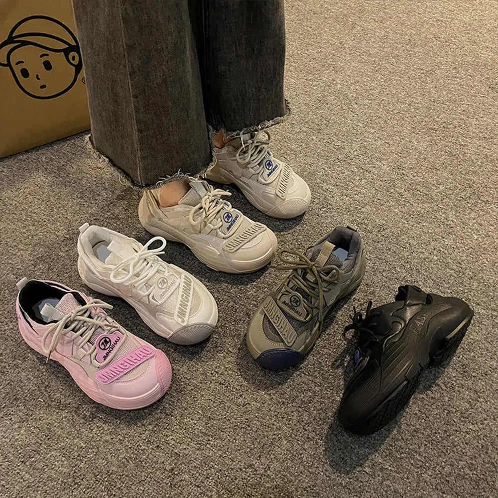 Stylish Work Outfits, Outfit Summer Ideas Platform Lace Up Sneakers Stylish Work Outfits, Outfit Summer Ideas Platform Lace Up Sneakers