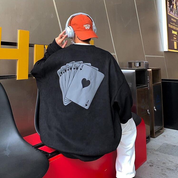 Stylish Work Outfits, Outfit Summer Ideas Playing Cards Sweatshirt Stylish Work Outfits, Outfit Summer Ideas Playing Cards Sweatshirt