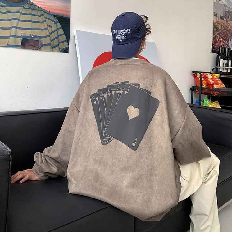 Stylish Work Outfits, Outfit Summer Ideas Playing Cards Sweatshirt Stylish Work Outfits, Outfit Summer Ideas Playing Cards Sweatshirt