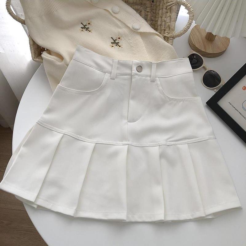 Stylish Work Outfits, Outfit Summer Ideas Pleated College Mini Skirt Stylish Work Outfits, Outfit Summer Ideas Pleated College Mini Skirt