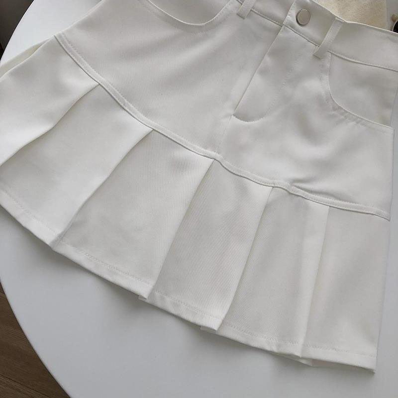 Stylish Work Outfits, Outfit Summer Ideas Pleated College Mini Skirt Stylish Work Outfits, Outfit Summer Ideas Pleated College Mini Skirt