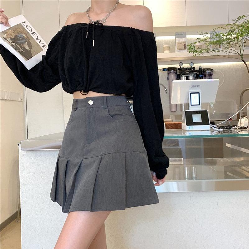 Stylish Work Outfits, Outfit Summer Ideas Pleated College Mini Skirt Stylish Work Outfits, Outfit Summer Ideas Pleated College Mini Skirt