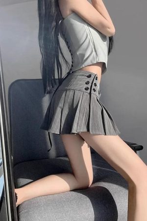 Stylish Work Outfits, Outfit Summer Ideas Pleated Mini Skirt