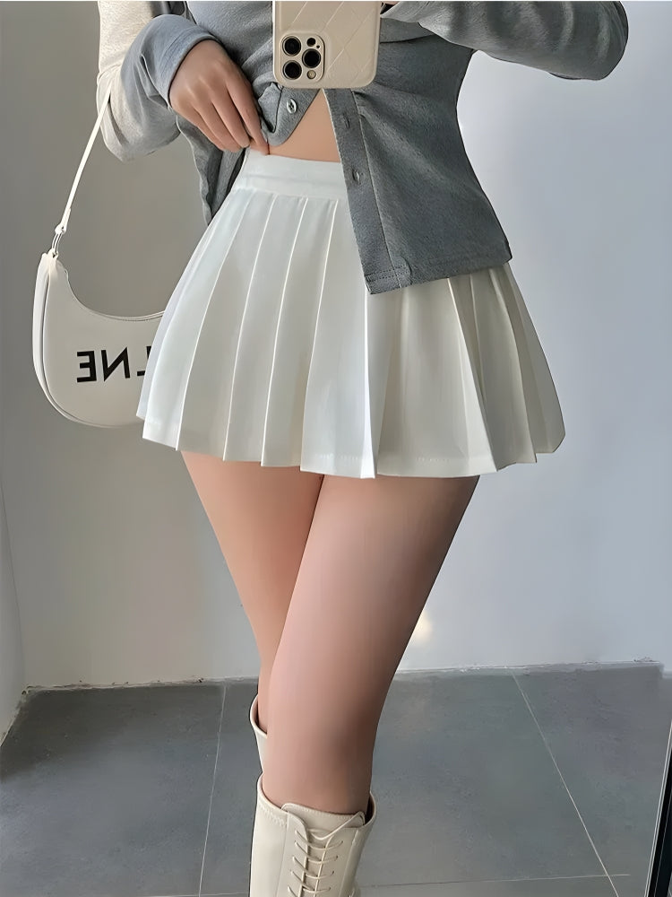 Stylish Work Outfits, Outfit Summer Ideas Pleated Tennis Mini Skirt