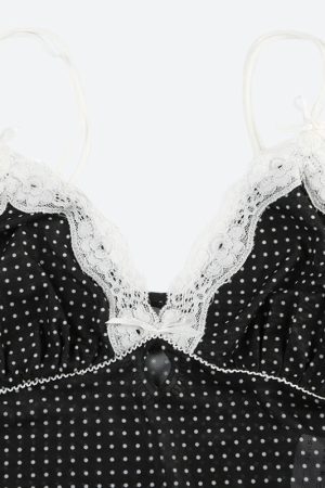 Stylish Work Outfits, Outfit Summer Ideas Polka Dot Mesh Top