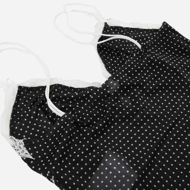 Stylish Work Outfits, Outfit Summer Ideas Polka Dot Mesh Top Stylish Work Outfits, Outfit Summer Ideas Polka Dot Mesh Top