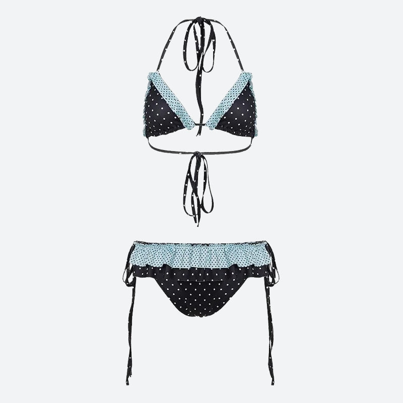 Stylish Work Outfits, Outfit Summer Ideas Polka Dot Ruffled Bikini Set Stylish Work Outfits, Outfit Summer Ideas Polka Dot Ruffled Bikini Set