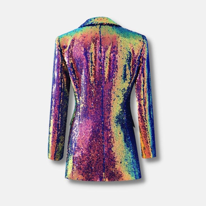Stylish Work Outfits, Outfit Summer Ideas Premium Sequin Long Blazer
