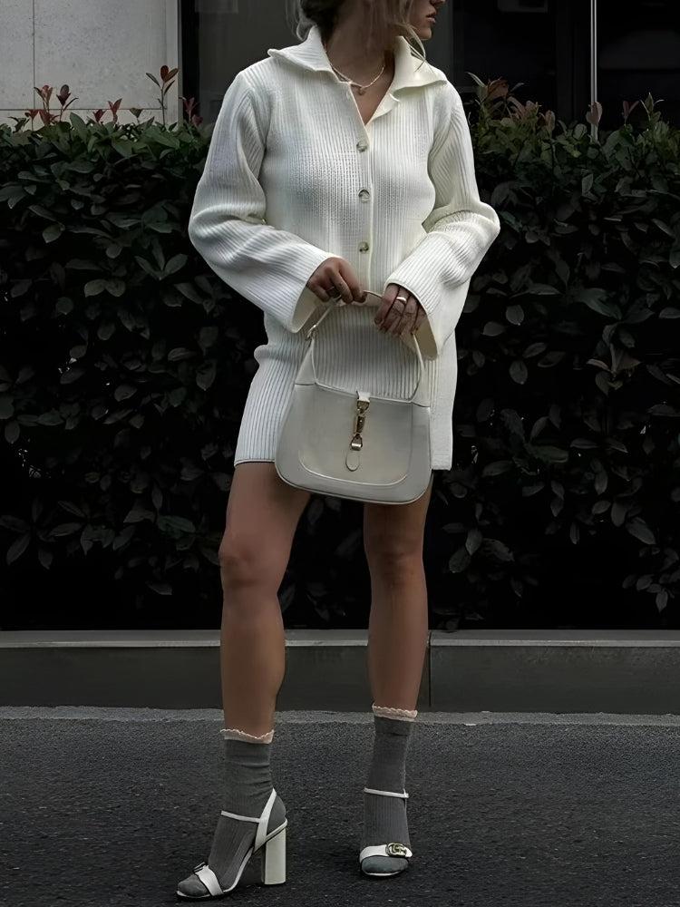 Stylish Work Outfits, Outfit Summer Ideas Preppy Knitted Cardigan & Mini Skirt Two Piece Set Stylish Work Outfits, Outfit Summer Ideas Preppy Knitted Cardigan & Mini Skirt Two Piece Set