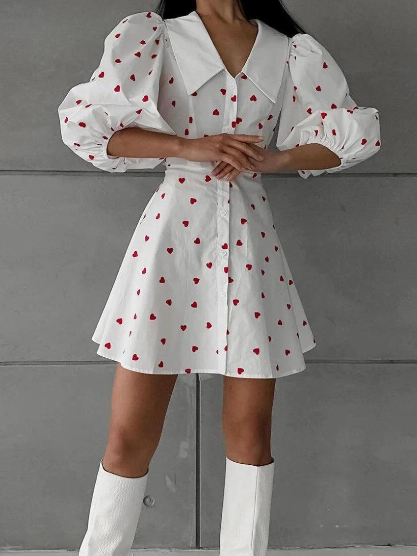 Stylish Work Outfits, Outfit Summer Ideas Puff Sleeve Mini Dress Stylish Work Outfits, Outfit Summer Ideas Puff Sleeve Mini Dress