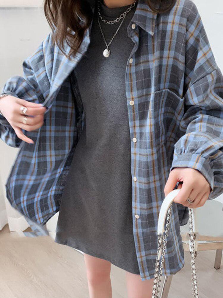 Stylish Work Outfits, Outfit Summer Ideas Puff Sleeve Plaid Shirt Stylish Work Outfits, Outfit Summer Ideas Puff Sleeve Plaid Shirt