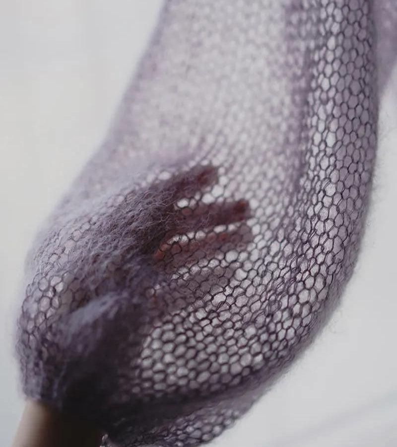 Stylish Work Outfits, Outfit Summer Ideas Puff Sleeved Mesh Knit Sweater Stylish Work Outfits, Outfit Summer Ideas Puff Sleeved Mesh Knit Sweater