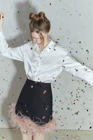 Stylish Work Outfits, Outfit Summer Ideas Pure Design Satin Shirt