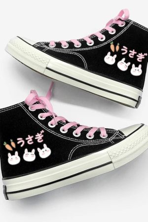 Stylish Work Outfits, Outfit Summer Ideas Rabbit & Carrot Lace Up Canvas Shoes