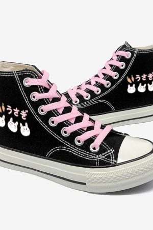 Stylish Work Outfits, Outfit Summer Ideas Rabbit & Carrot Lace Up Canvas Shoes