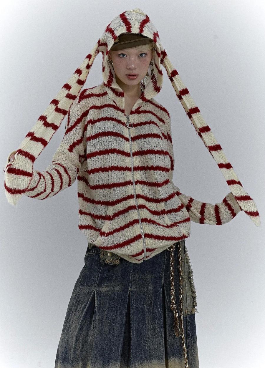 Stylish Work Outfits, Outfit Summer Ideas Rabbit Ears Hooded Cardigan Jacket Stylish Work Outfits, Outfit Summer Ideas Rabbit Ears Hooded Cardigan Jacket