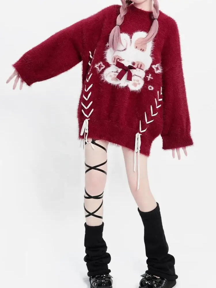 Stylish Work Outfits, Outfit Summer Ideas Rabbit Fluffy Xmas Sweater Stylish Work Outfits, Outfit Summer Ideas Rabbit Fluffy Xmas Sweater