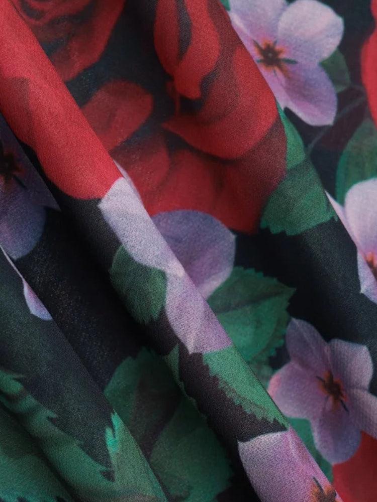 Stylish Work Outfits, Outfit Summer Ideas Red Rose Maxi Dress Stylish Work Outfits, Outfit Summer Ideas Red Rose Maxi Dress