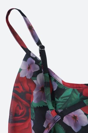 Stylish Work Outfits, Outfit Summer Ideas Red Rose Maxi Dress