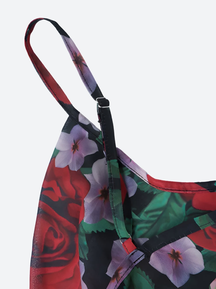 Stylish Work Outfits, Outfit Summer Ideas Red Rose Maxi Dress Stylish Work Outfits, Outfit Summer Ideas Red Rose Maxi Dress