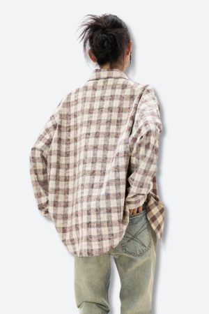 Stylish Work Outfits, Outfit Summer Ideas Retro Plaid Shirt