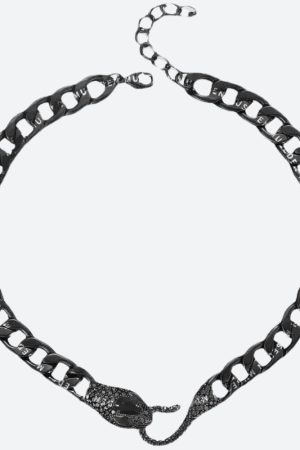 Stylish Work Outfits, Outfit Summer Ideas Rhinestone Snake Necklace