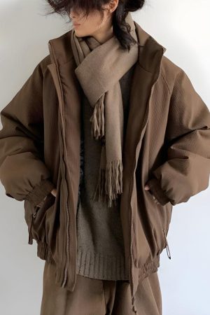 Stylish Work Outfits, Outfit Summer Ideas Ribbed High Neck Jacket