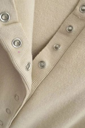 Stylish Work Outfits, Outfit Summer Ideas Ribbed Slim Fit Cardigan